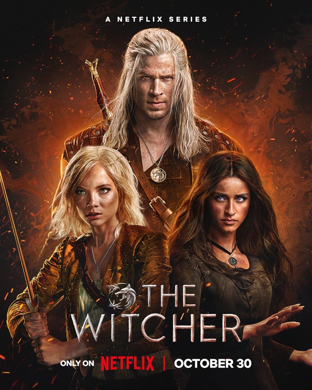 The Witcher Netflix series poster.